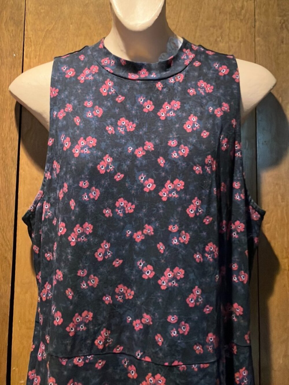 Vans Floral Patterned Sleeveless Dress Size Large - Picture 2 of 7